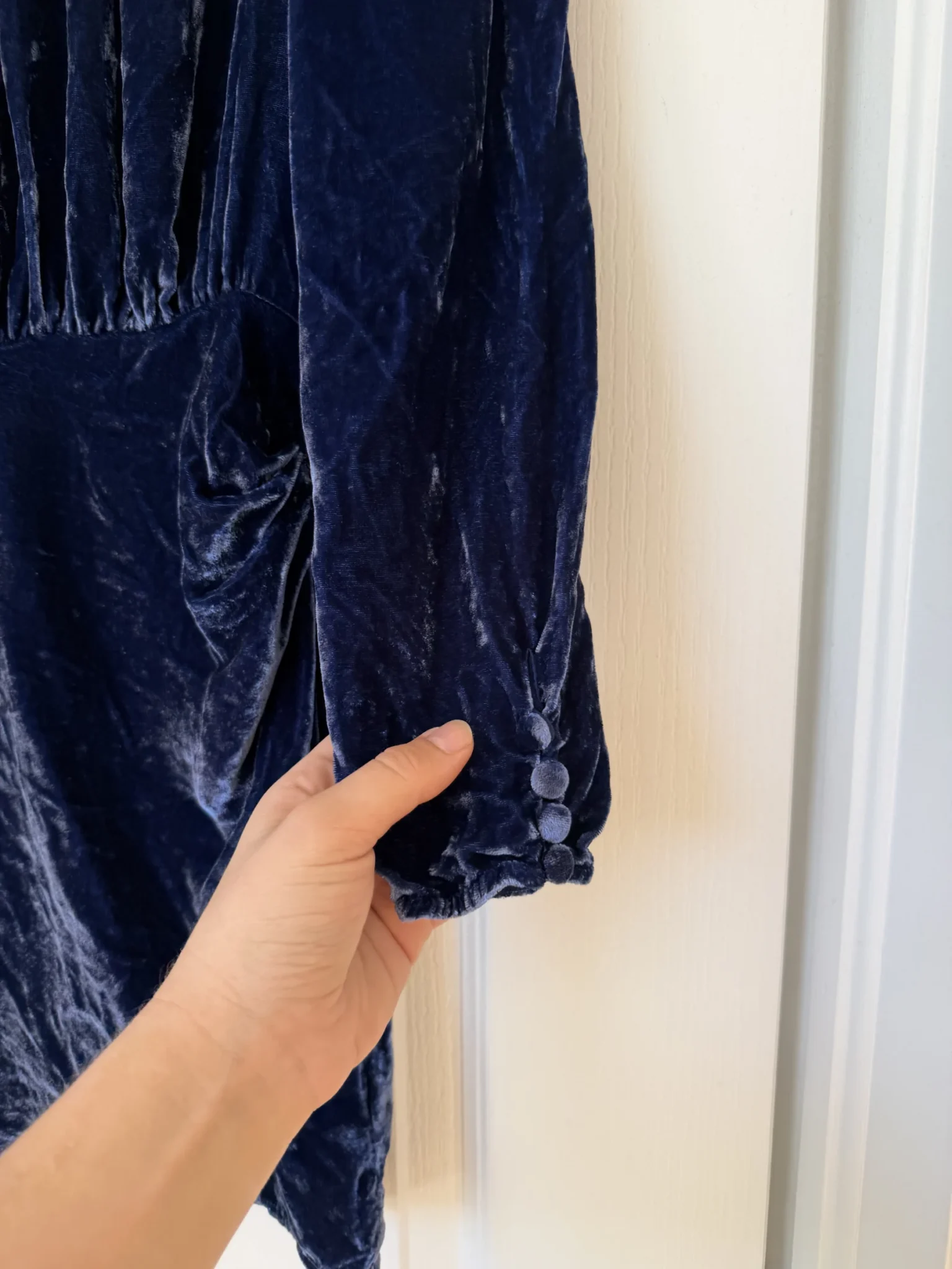 Image for Robe Reformation en velours bleu marine taille 2