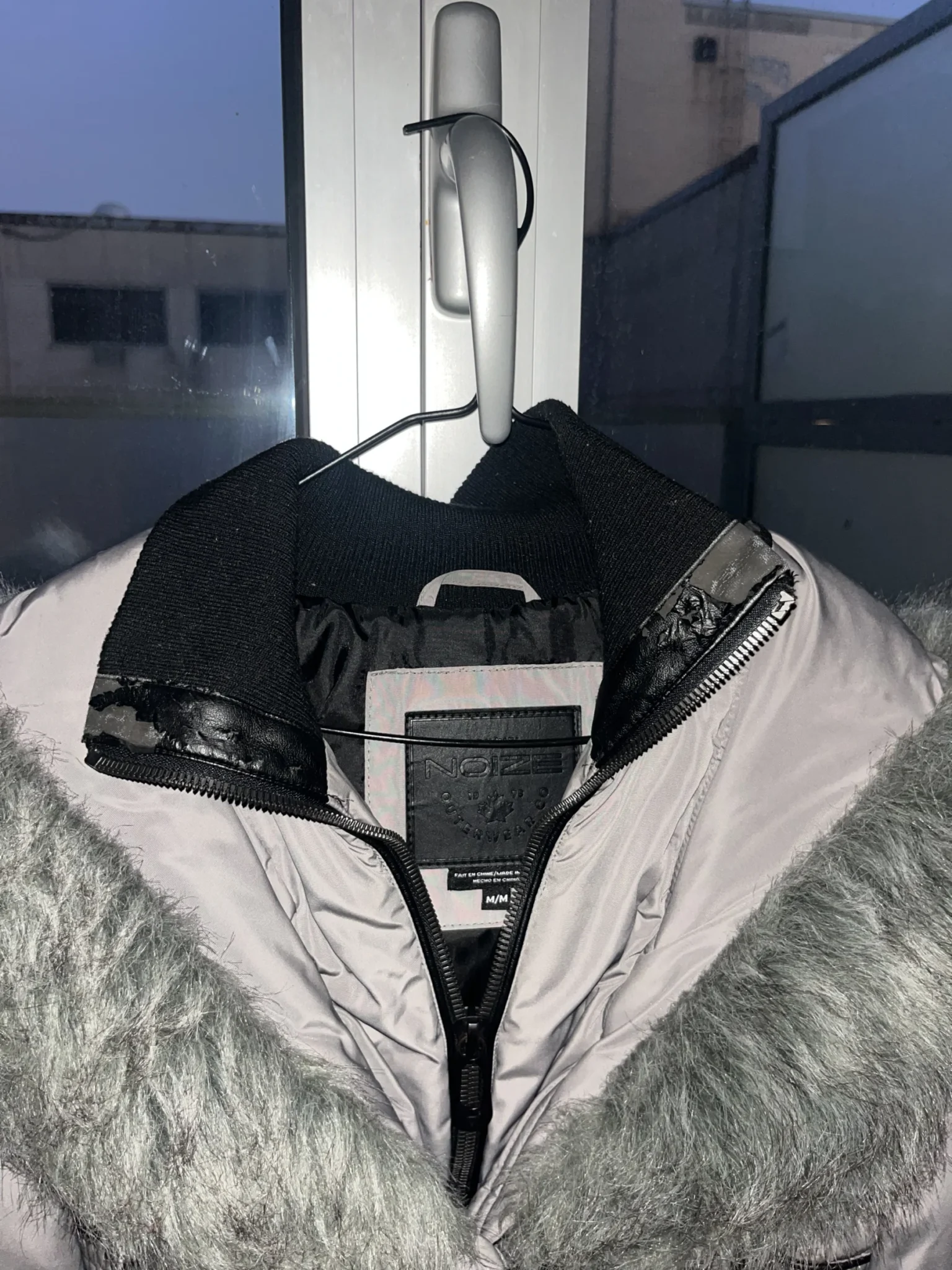 Image for NOIZE winter coat – size M – warm and lined – faux fur hood