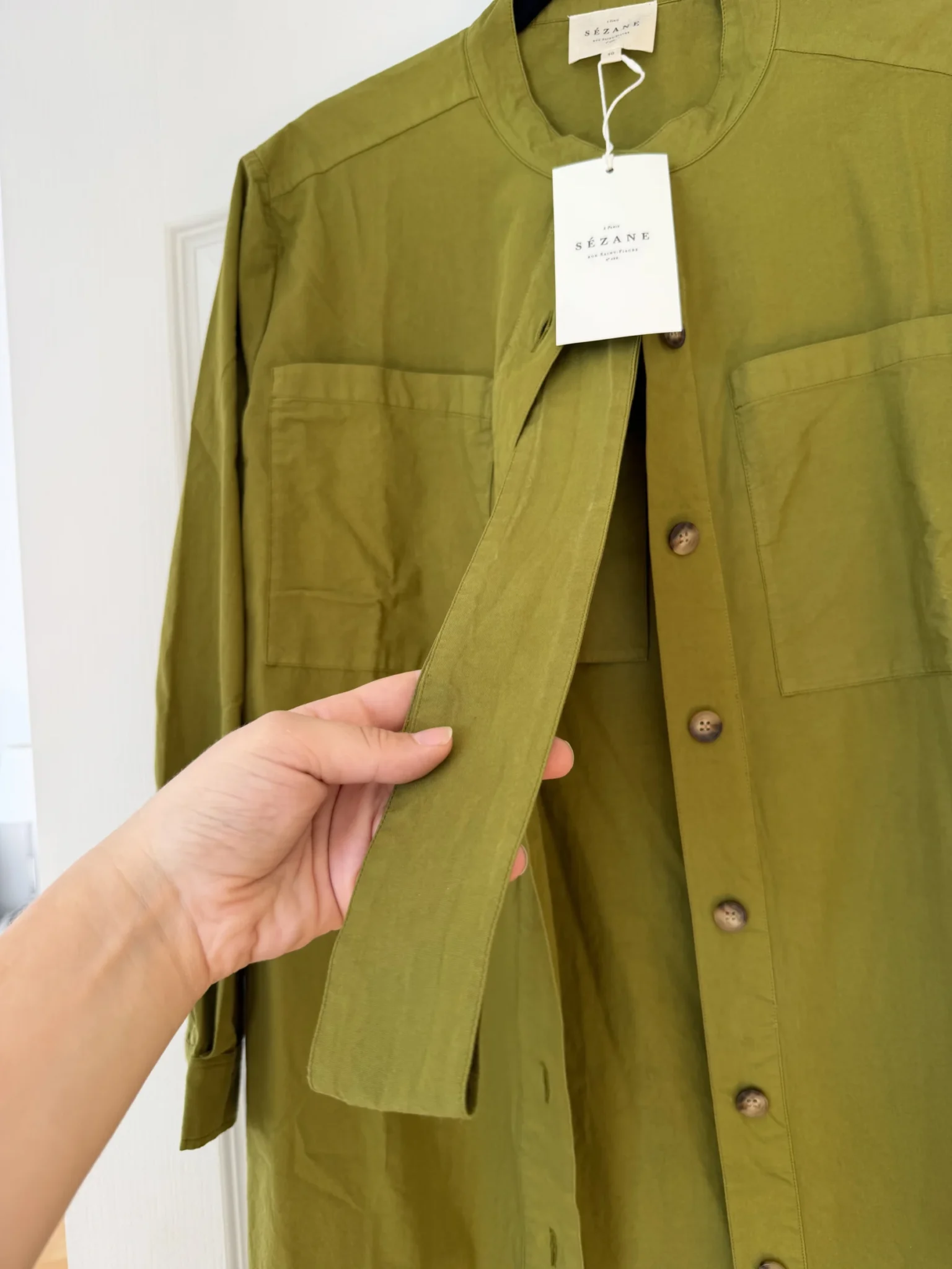 Image for Robe Sézane modèle Navi Dress kaki taille 40