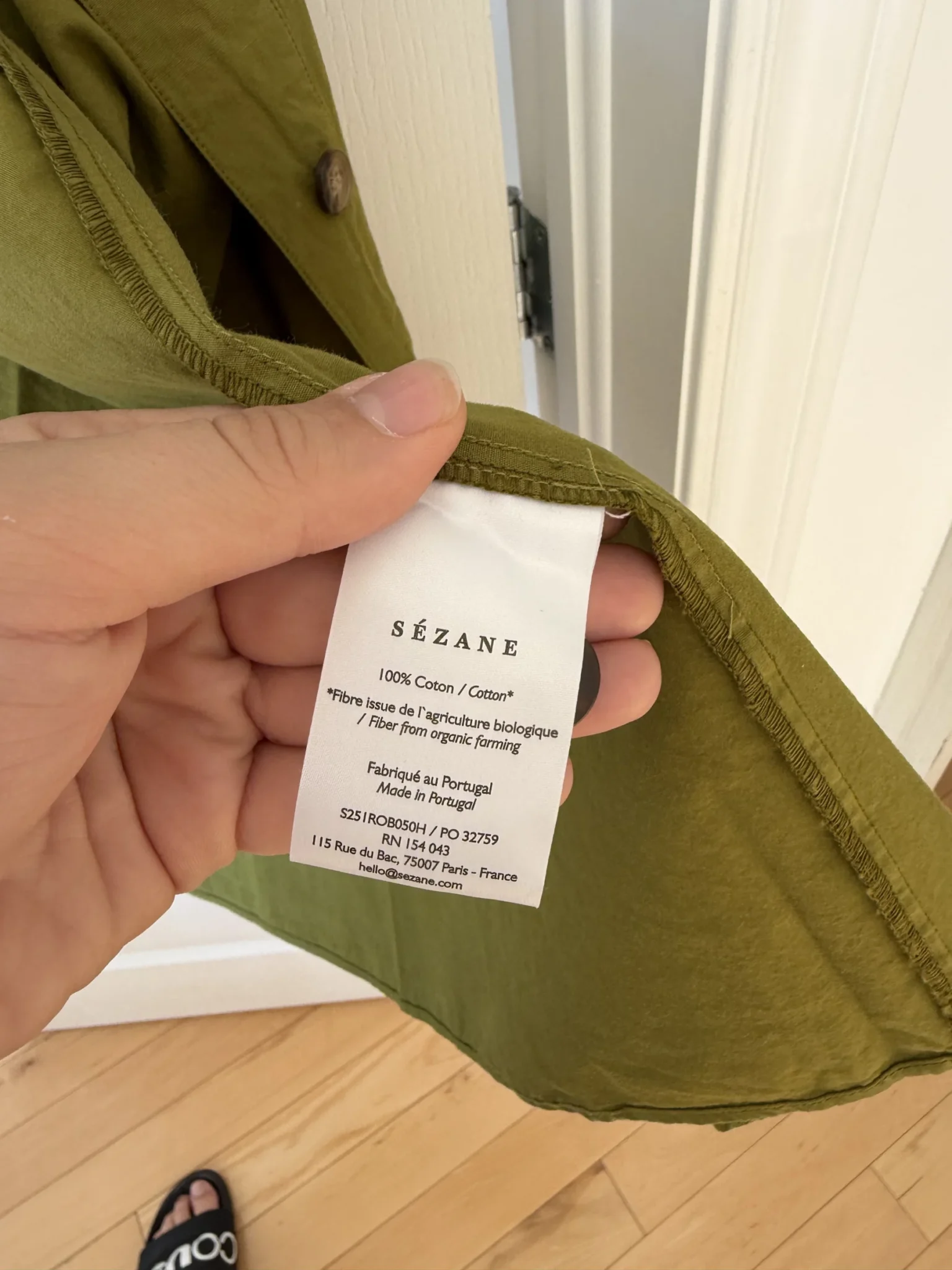 Image for Robe Sézane modèle Navi Dress kaki taille 40