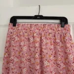 Thumbnail for Womance pink floral midi skirt