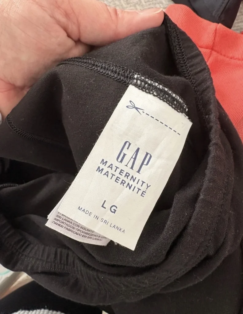 Image for GAP black maternity trousers