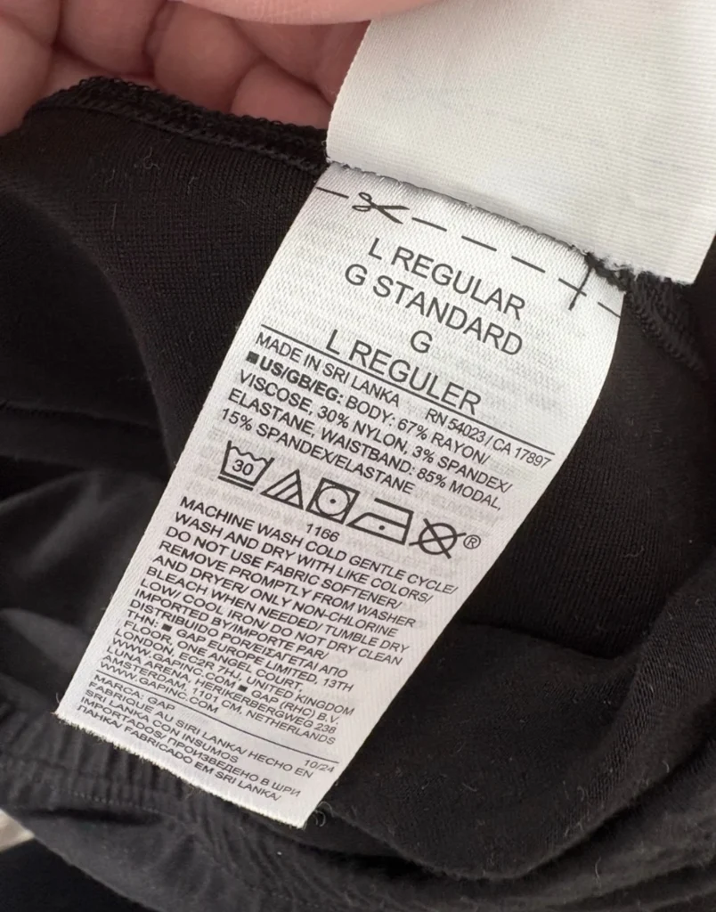 Image for GAP black maternity trousers