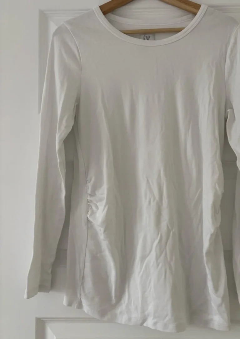 Image for White GAP round-neck maternity jumper