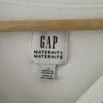 Thumbnail for White GAP round-neck maternity jumper