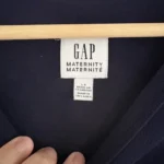 Thumbnail for GAP navy blue short-sleeved maternity top