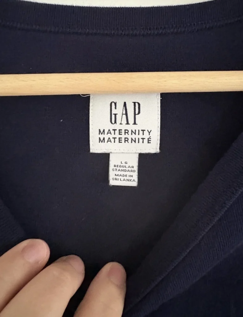 Image for GAP navy blue short-sleeved maternity top