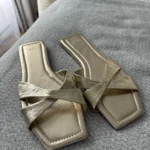 Thumbnail for Brand-new gold H&M sandals