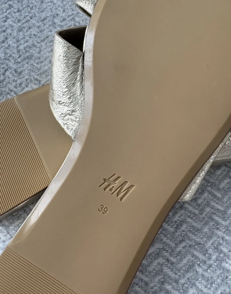 Image for Brand-new gold H&M sandals