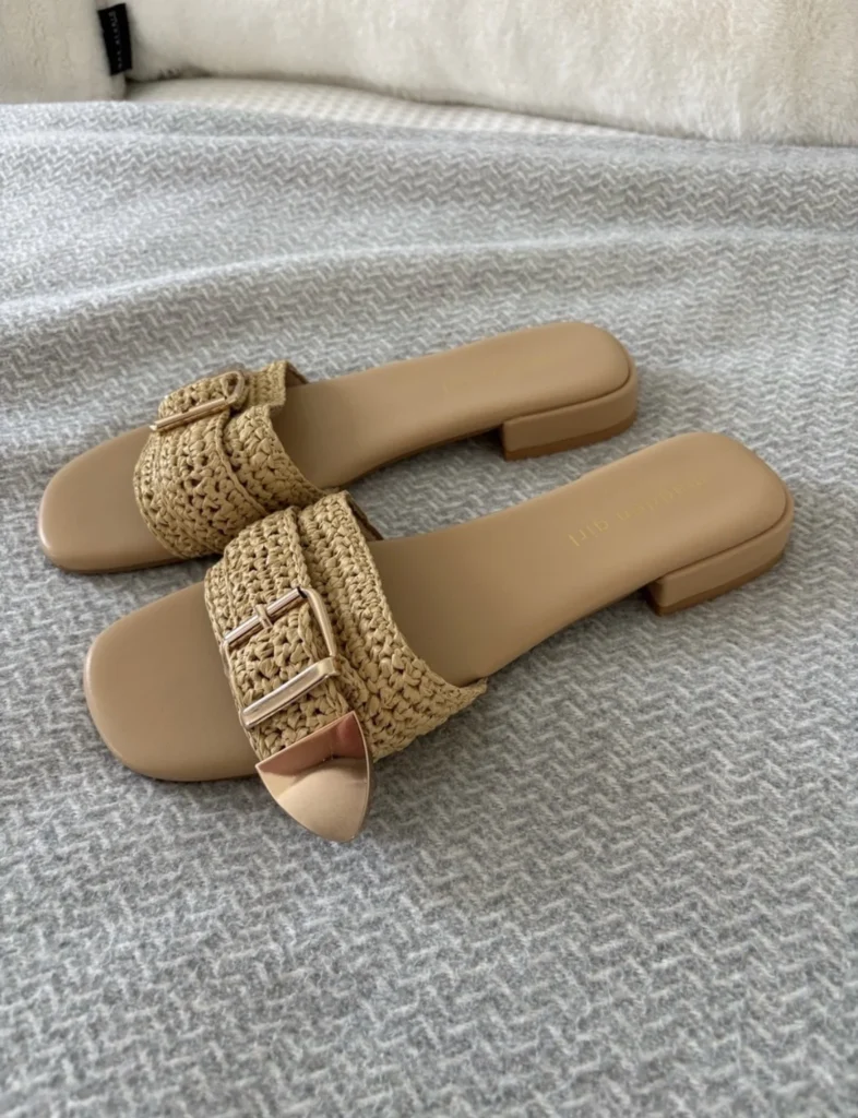 Image for Brand new snow-white and gold Madden Girl sandals