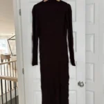 Featured thumbnail for Brand-new burgundy H&M maternity knitted maxi dress