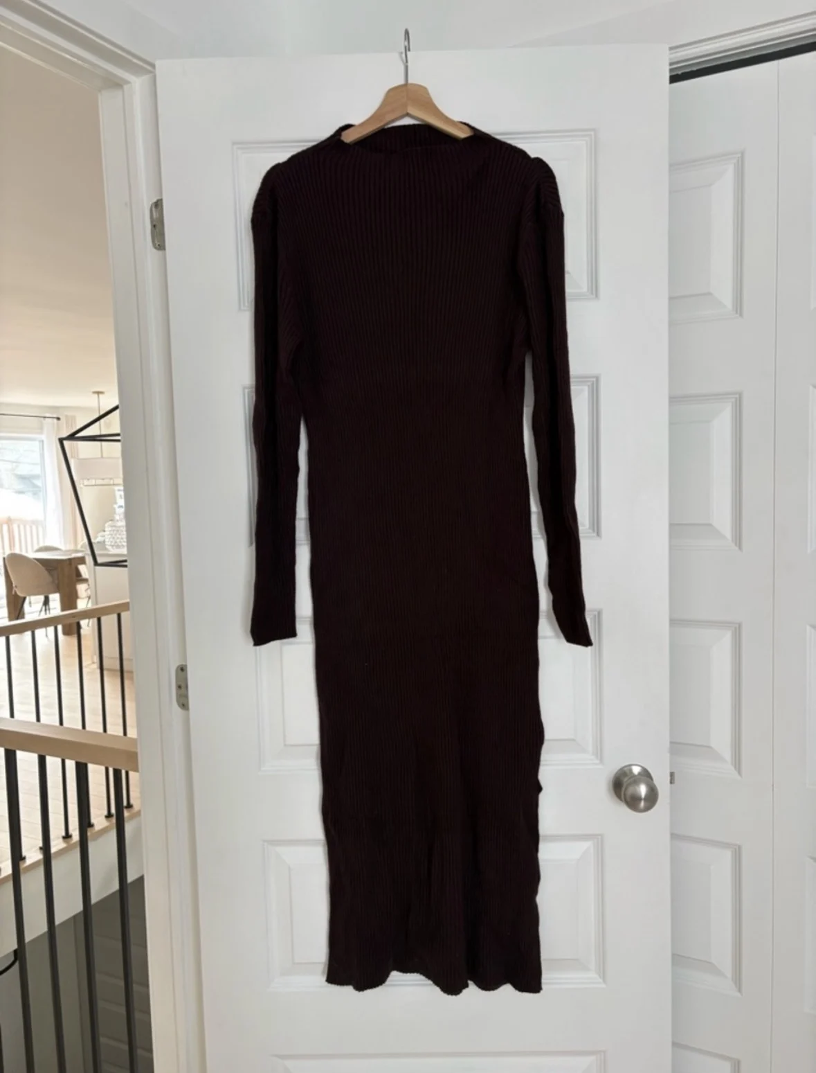 Brand-new burgundy H&M maternity knitted maxi dress HM seconde main