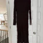 Thumbnail for Brand-new burgundy H&M maternity knitted maxi dress