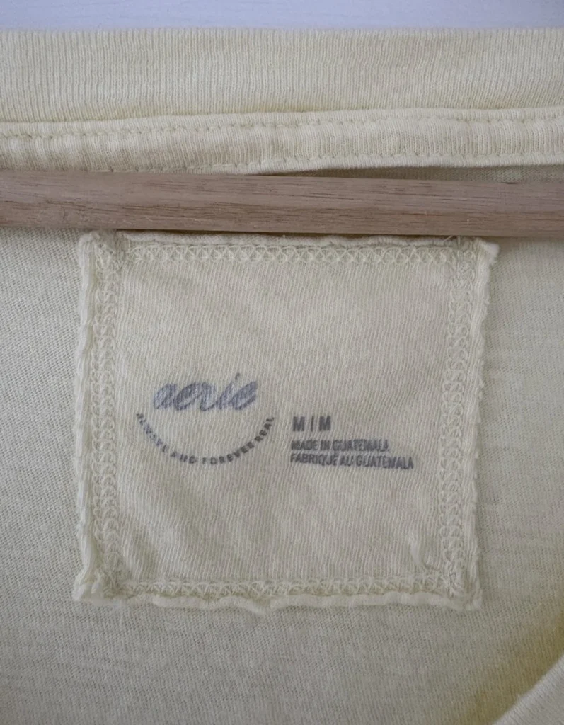 Image for Aerie oversized yellow T-shirt