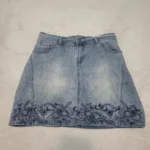 Featured thumbnail for Embroidered denim mini skirt at BSF Boutiques San Francisco T7 / Floral Denim Skirt