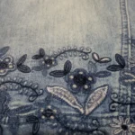 Thumbnail for Embroidered denim mini skirt at BSF Boutiques San Francisco T7 / Floral Denim Skirt