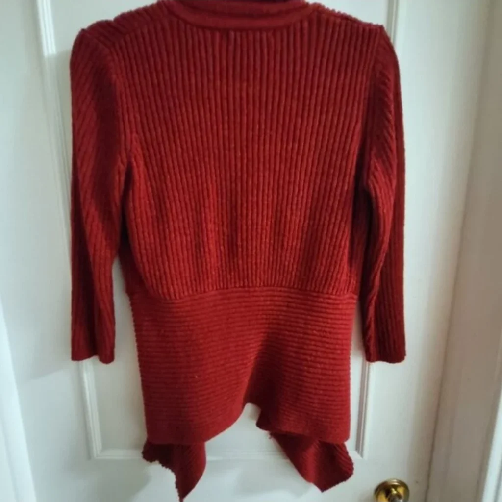 Image for San Francisco Red Waterfall Cardigan Shop | Red Waterfall Cardigan - S