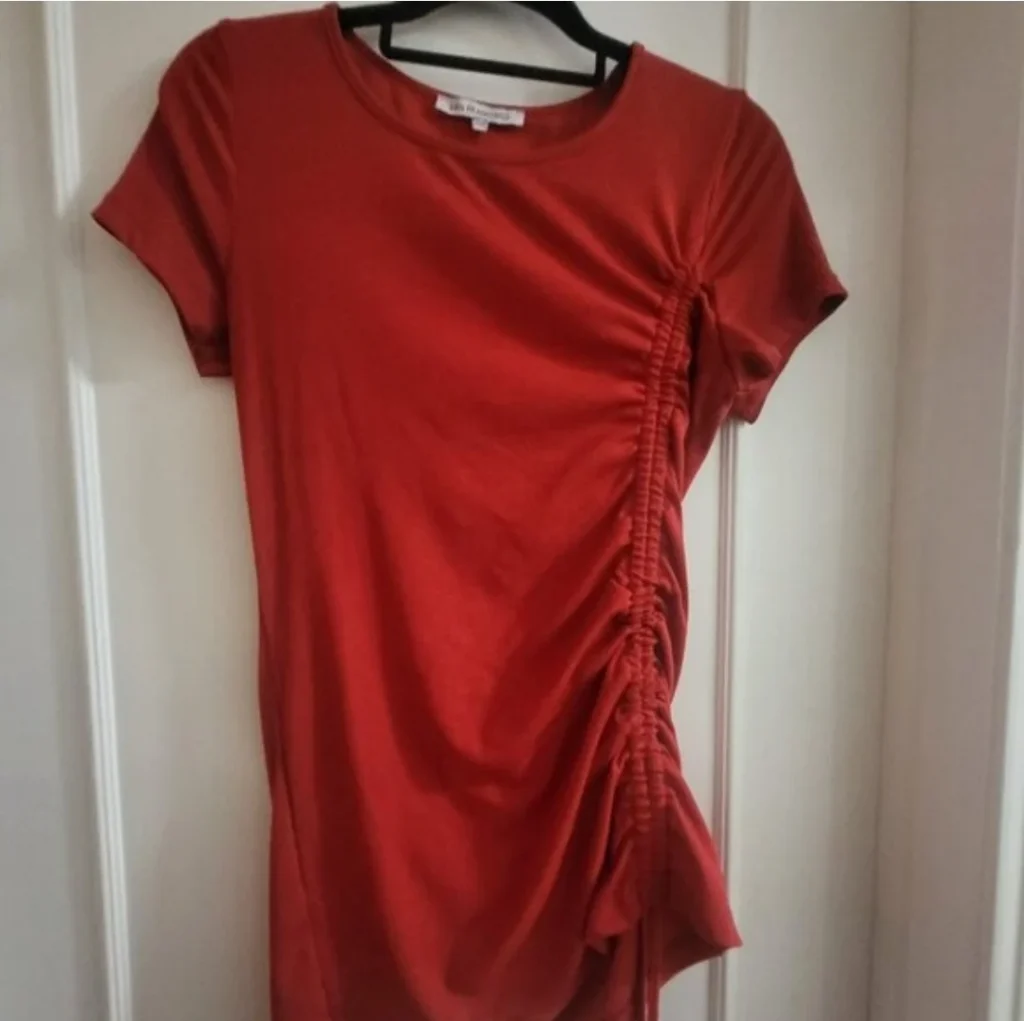 Featured image for BSF Boutique San Francisco Red Ruched Dress / Red Ruched Dress - M