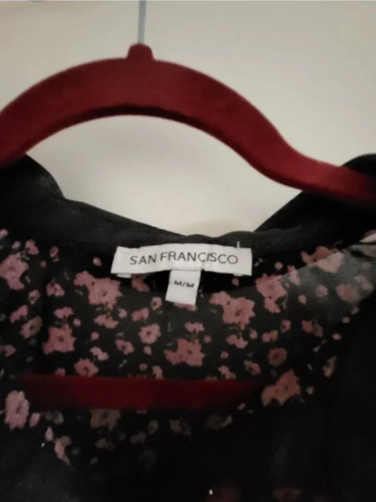 Image for BSF Boutiques San Francisco Sheer Floral Blouse / Sheer Floral Blouse - M