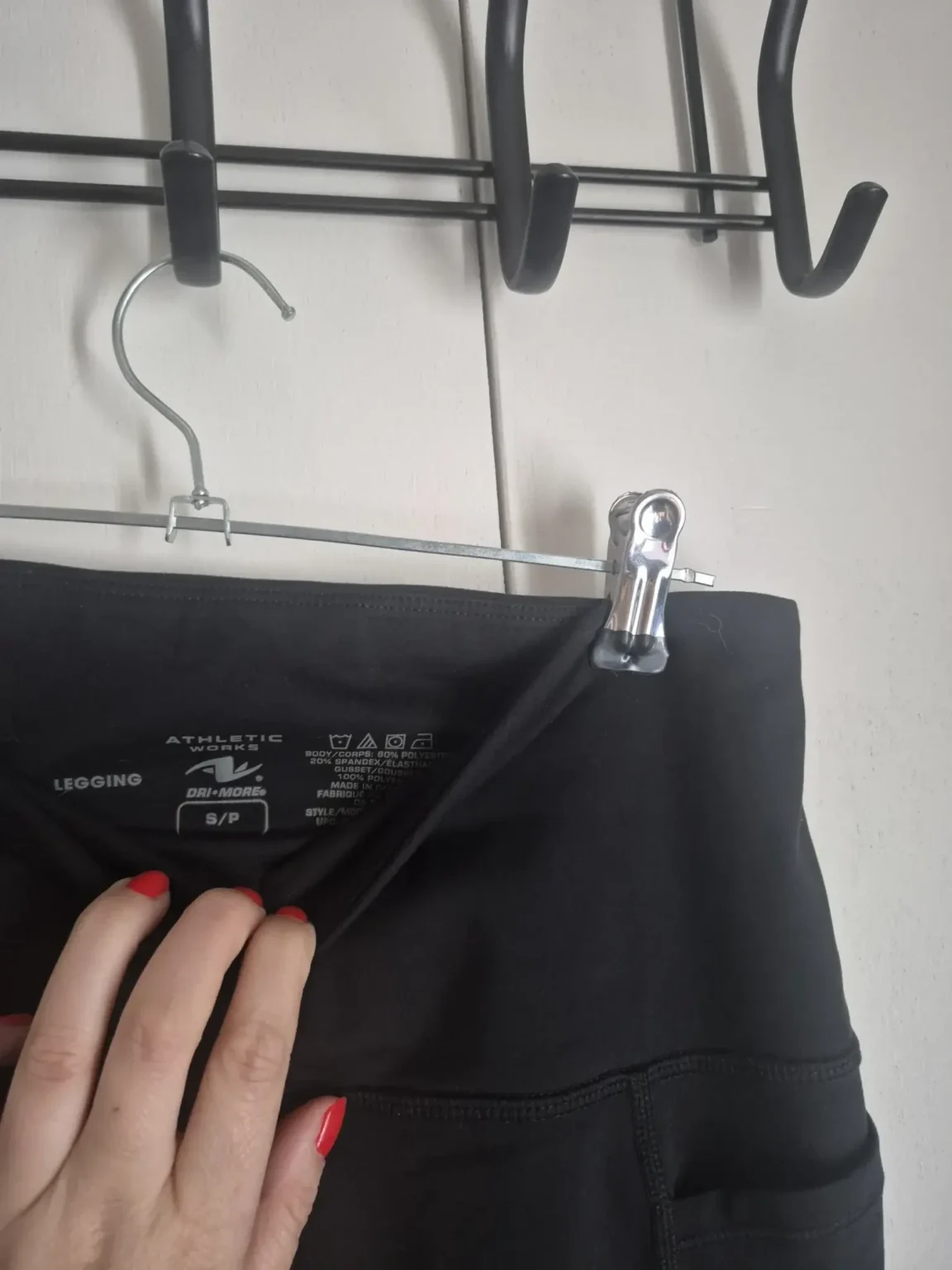 Image for Athletic Works High-Waisted Leggings, Size Small