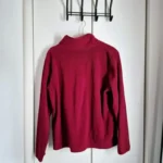 Thumbnail for Medium burgundy fleece jacket