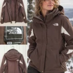 Thumbnail for Manteau The North Face 3-en-1 Triclimate HyVent , couche intérieure en polaire, brun et ivoire