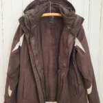 Thumbnail for Manteau The North Face 3-en-1 Triclimate HyVent , couche intérieure en polaire, brun et ivoire
