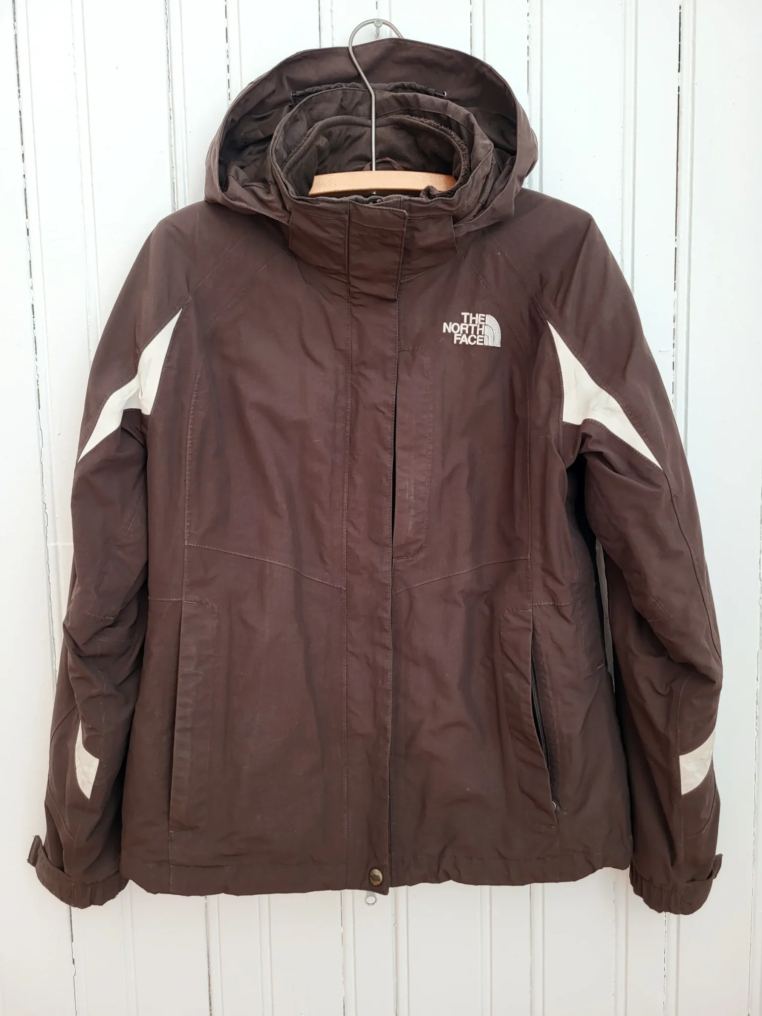 Image for Manteau The North Face 3-en-1 Triclimate HyVent , couche intérieure en polaire, brun et ivoire