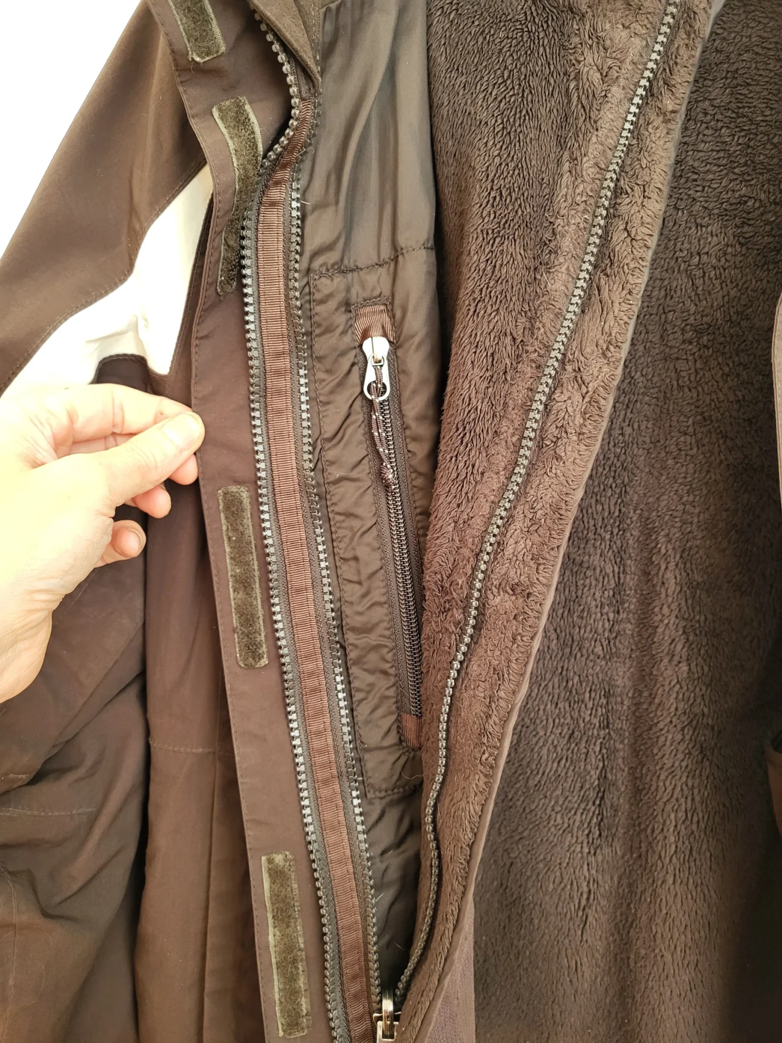 Image for Manteau The North Face 3-en-1 Triclimate HyVent , couche intérieure en polaire, brun et ivoire