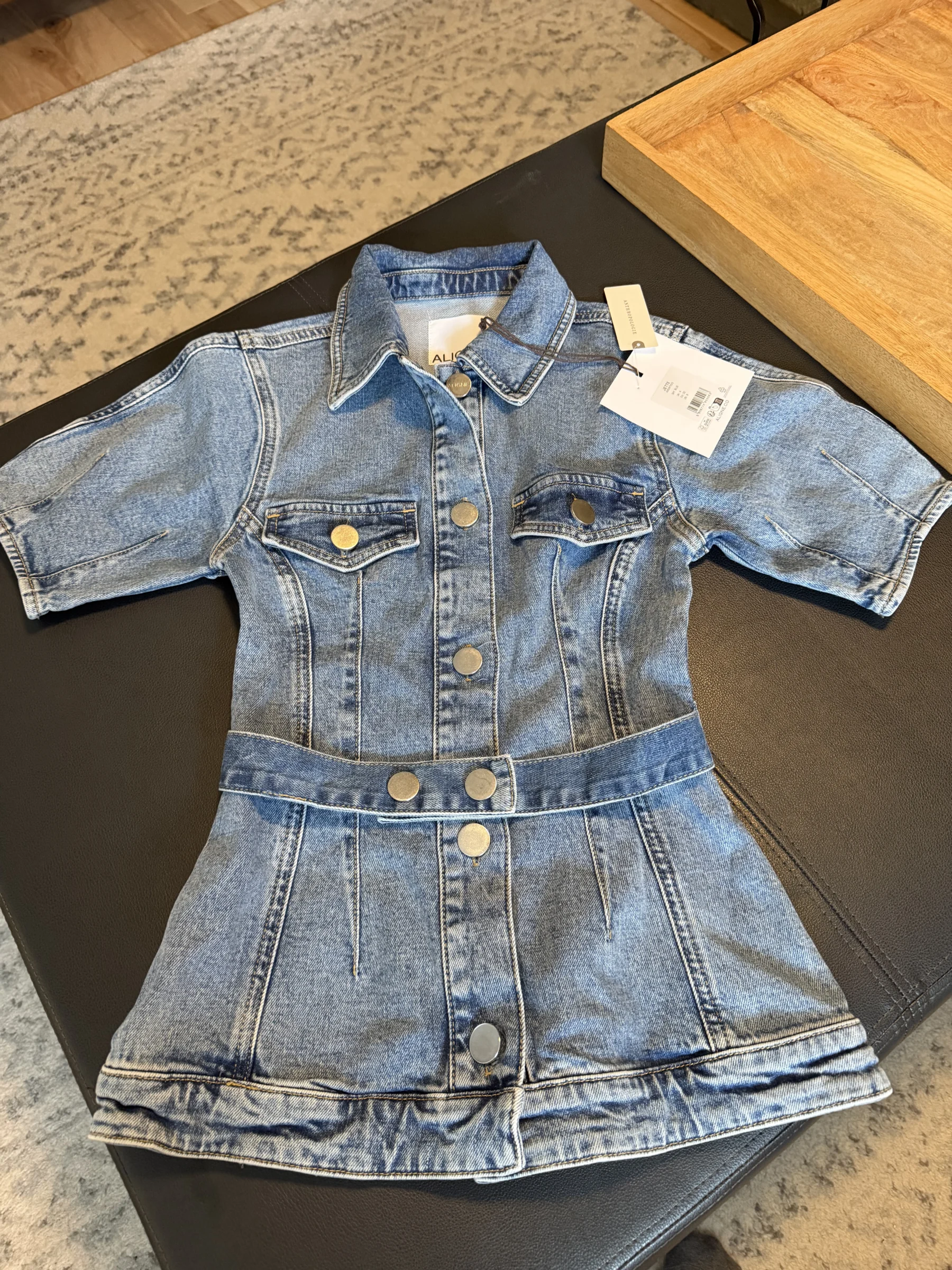 Chemise en jeans avec bouton Anthropologie seconde main