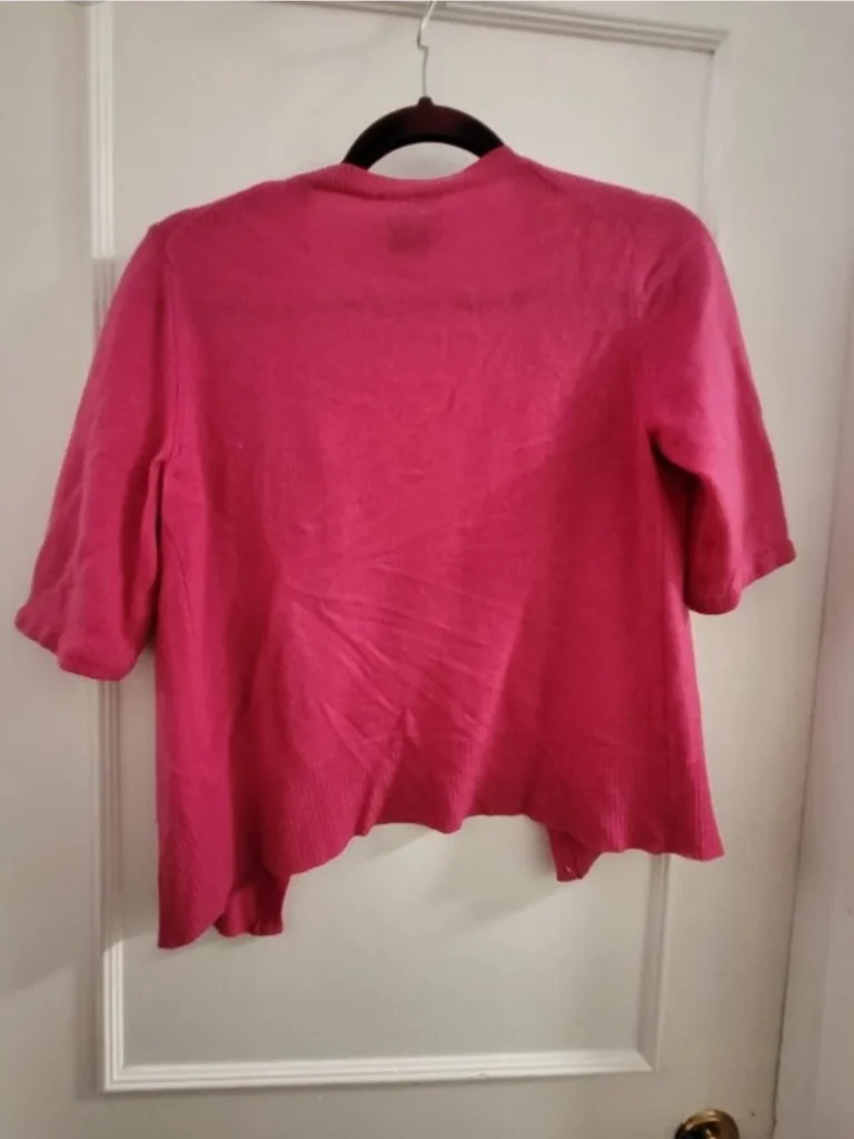 Image for Lord & Taylor 100% Cashmere Short-Sleeved Cardigan / 100% cashmere short-sleeved cardigan – Pink – XS – TP
