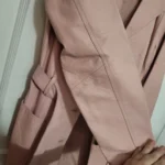 Thumbnail for BGN & CO. Y2K Pastel Pink Genuine Leather Trench Coat Jacket / Pastel pink genuine leather trench coat – Size S/P