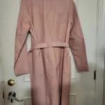 Thumbnail for BGN & CO. Y2K Pastel Pink Genuine Leather Trench Coat Jacket / Pastel pink genuine leather trench coat – Size S/P