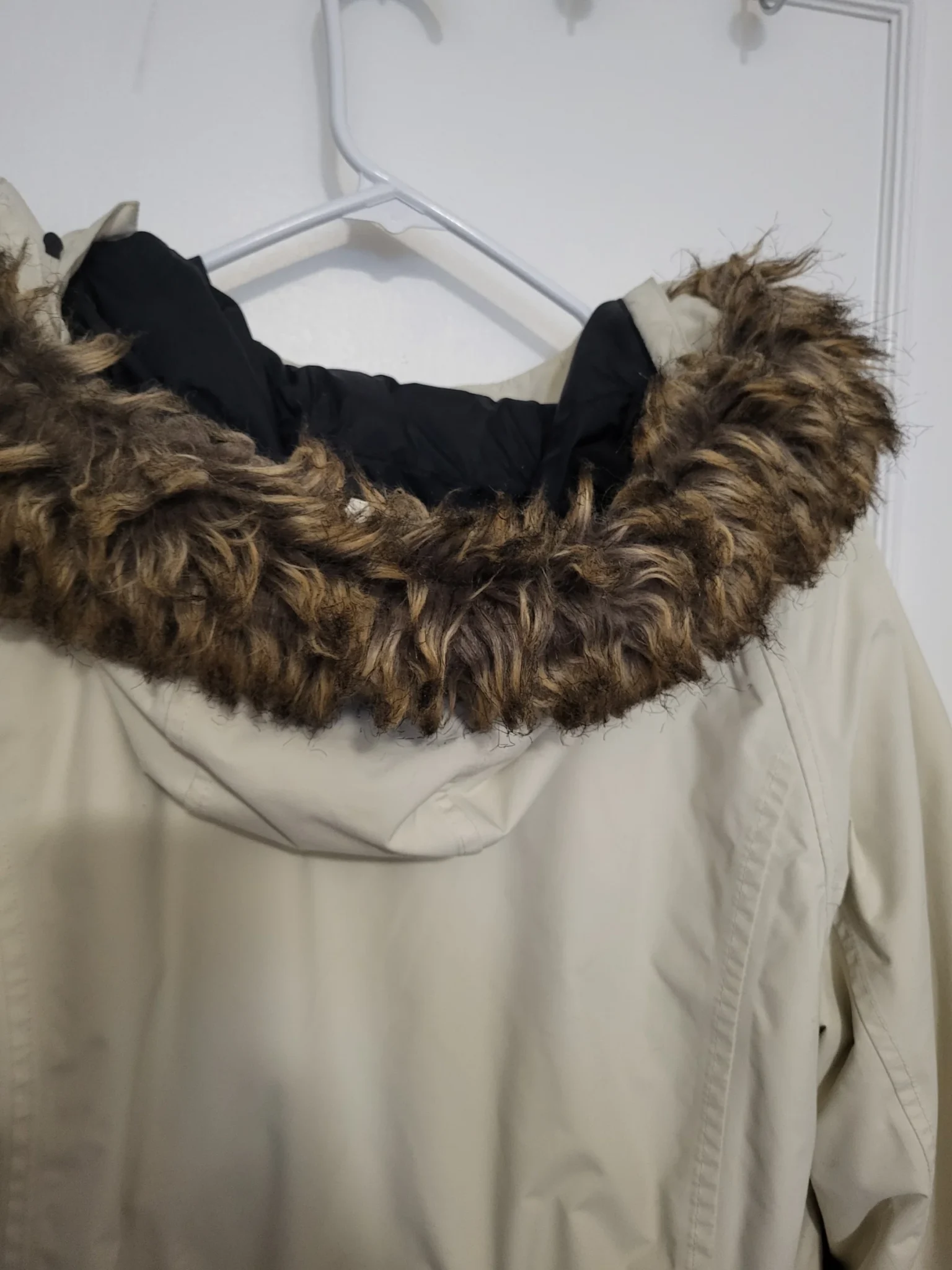 Image for The North Face Brooklyn Down Parka Jacket / Coat - Cream Beige / Beige Cream - Women’s Size L