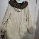 Thumbnail for The North Face Brooklyn Down Parka Jacket / Coat - Cream Beige / Beige Cream - Women’s Size L