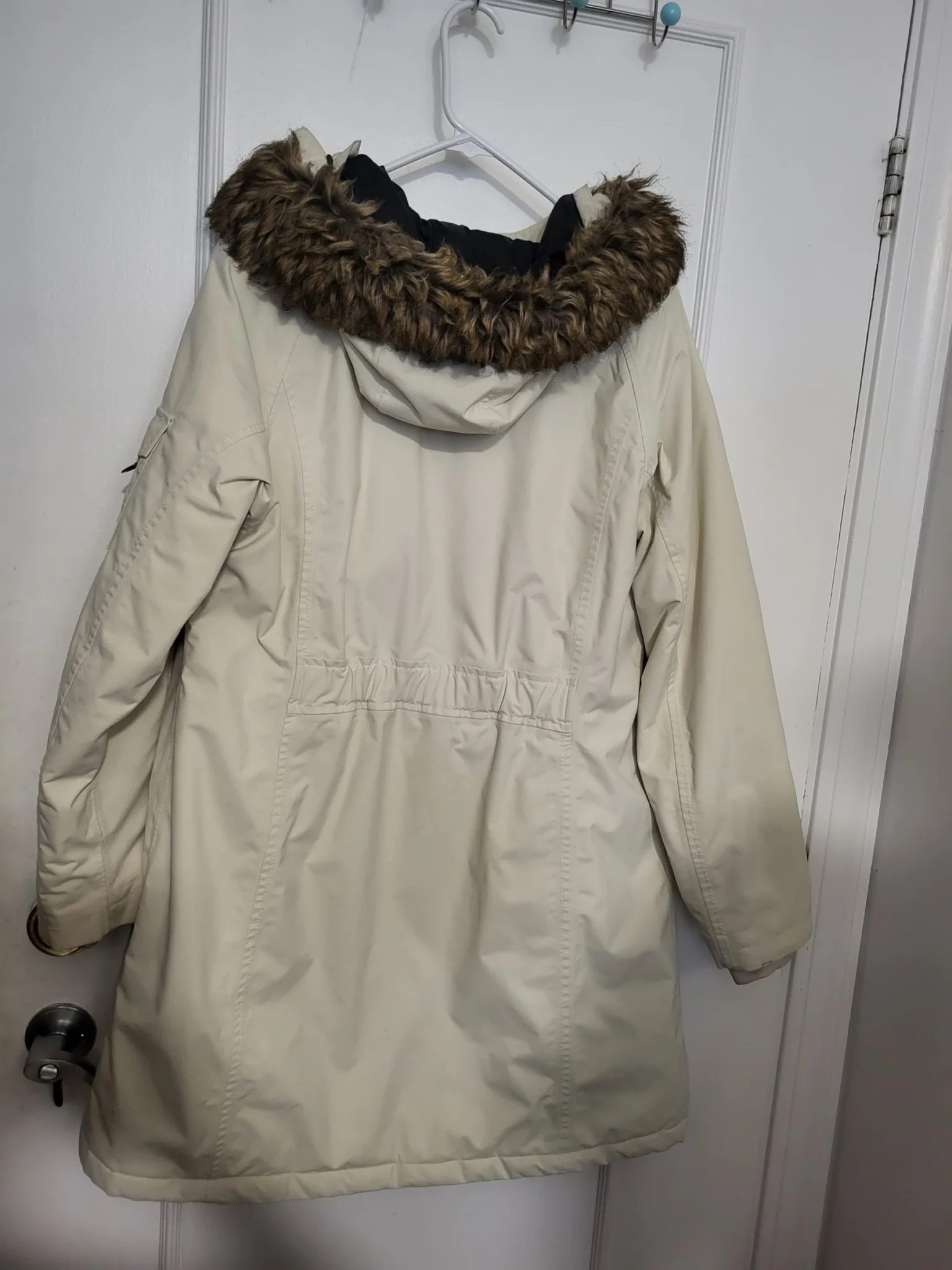 Image for The North Face Brooklyn Down Parka Jacket / Coat - Cream Beige / Beige Cream - Women’s Size L