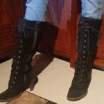 Thumbnail for Black suede boots