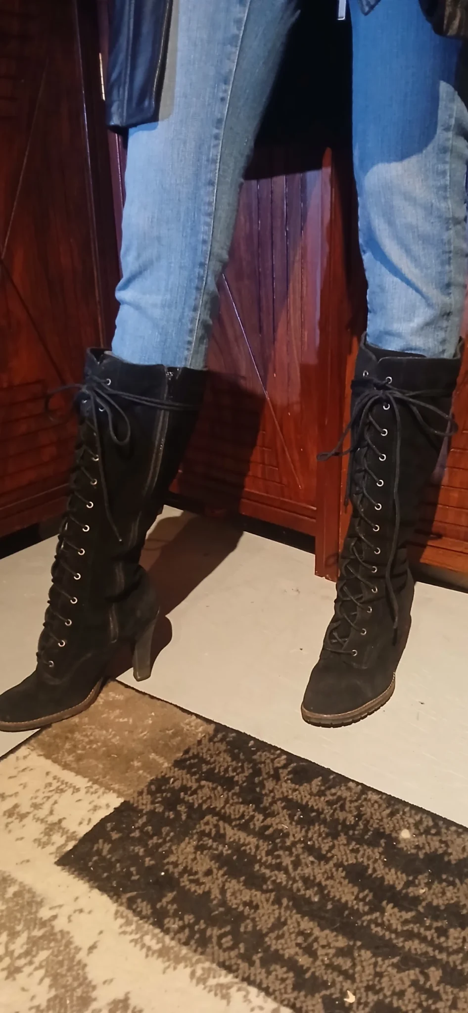 Image for Black suede boots