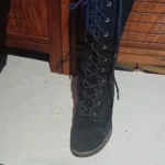 Thumbnail for Black suede boots