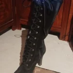 Thumbnail for Black suede boots