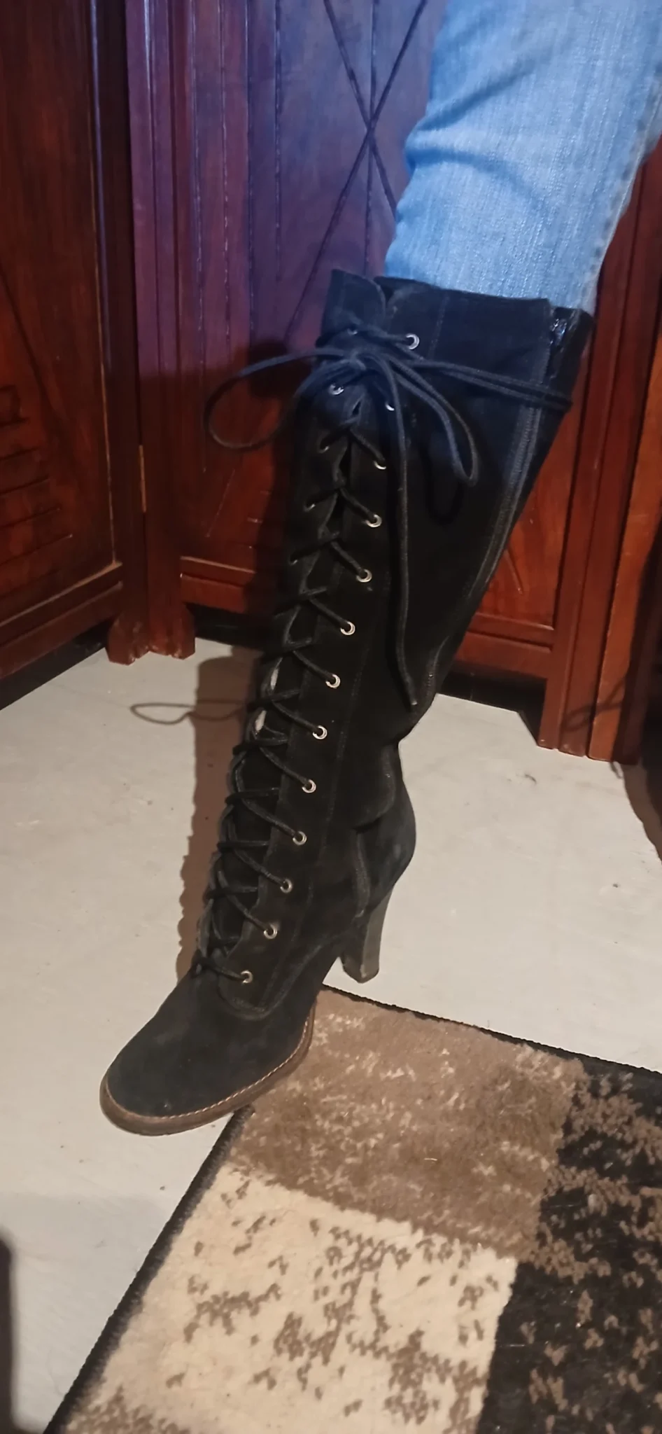 Image for Black suede boots