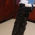 Thumbnail for Black suede boots