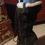 Thumbnail for Black suede boots