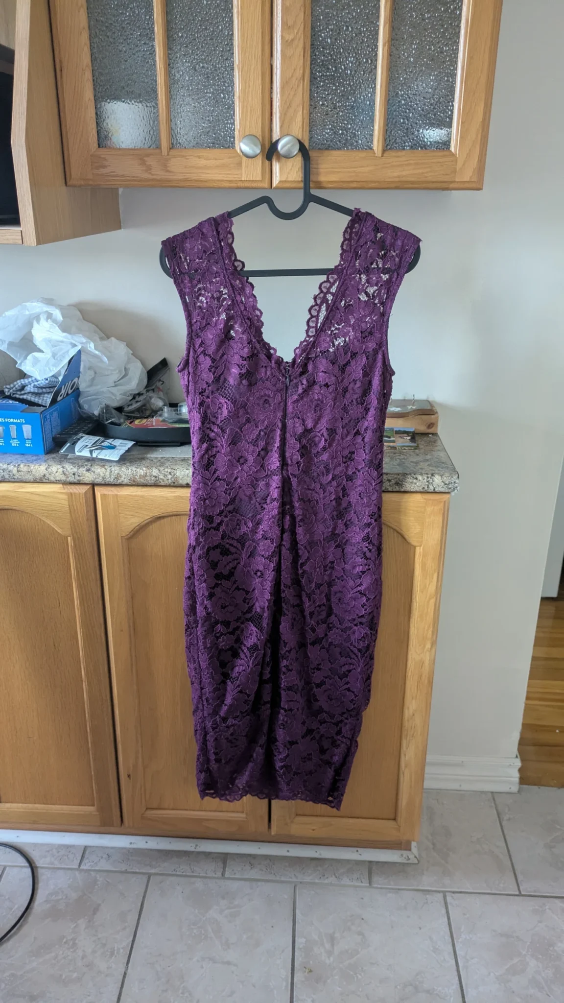 Image for Robe violet dentelle