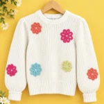 Featured thumbnail for Chandail Rails avec appliqués fleuris en crochet