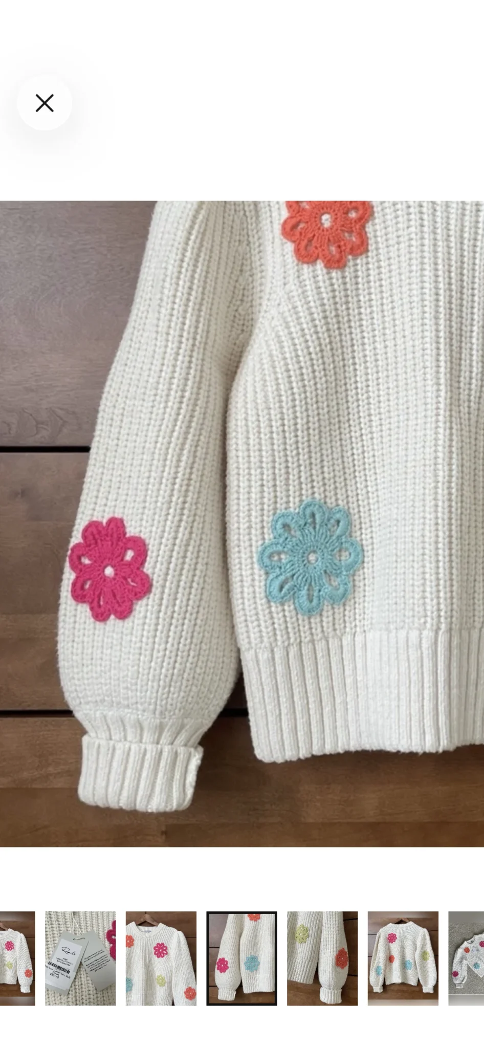 Image for Chandail Rails avec appliqués fleuris en crochet