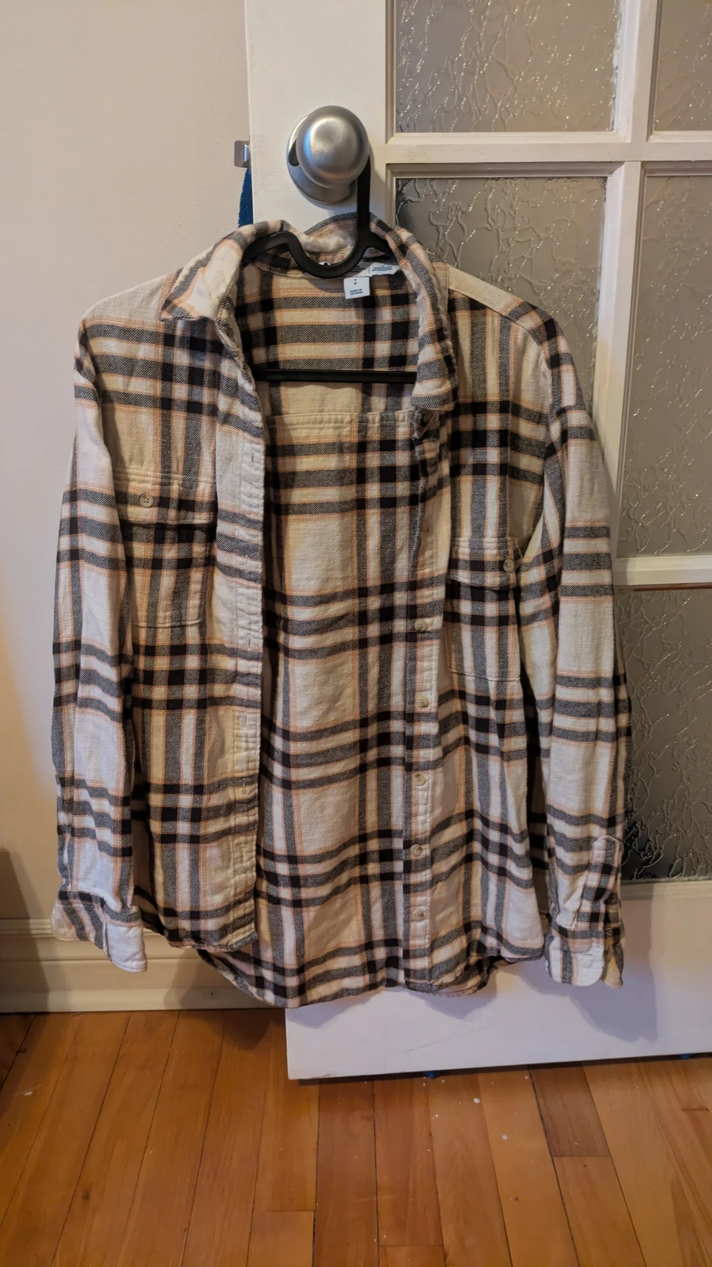 Beige and grey checked blouse Old navy seconde main