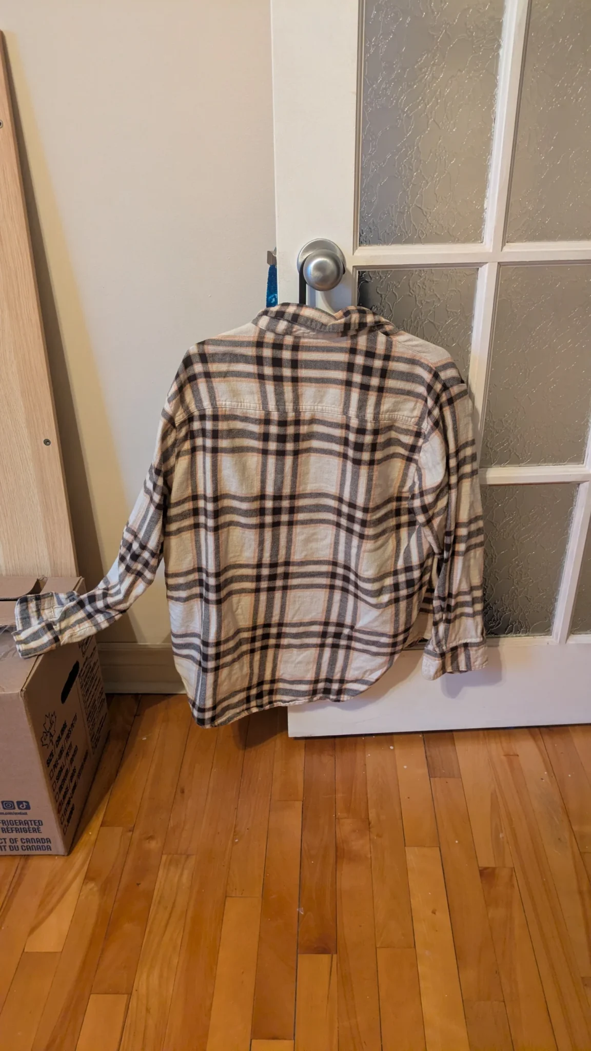 Image for Blouse carrotée beige et grise
