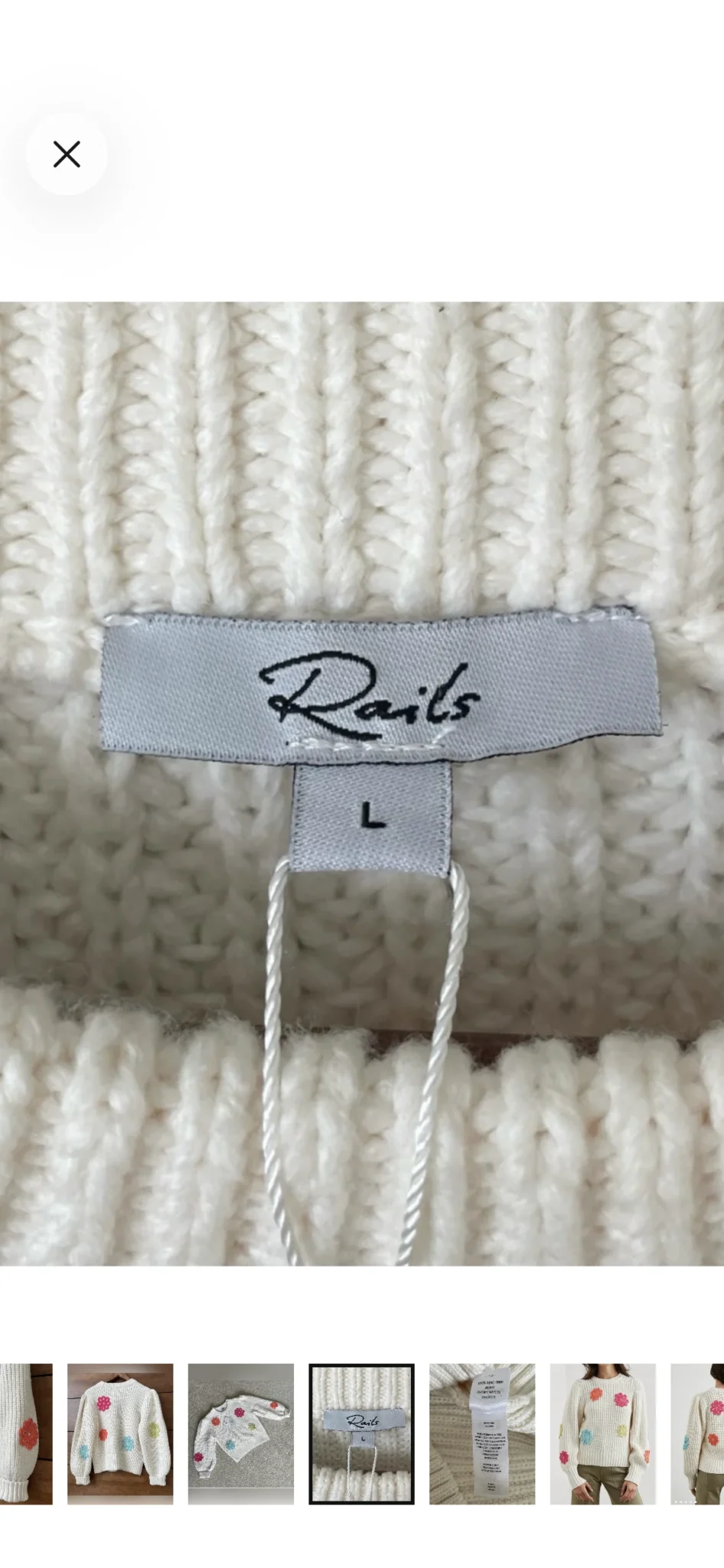 Image for Chandail Rails avec appliqués fleuris en crochet