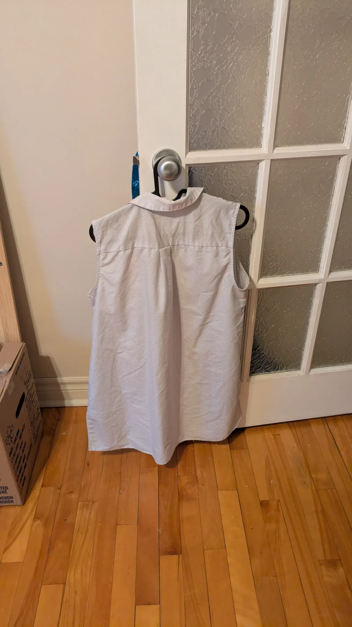 Image for Blouse sans manche rayée bleu et blanc